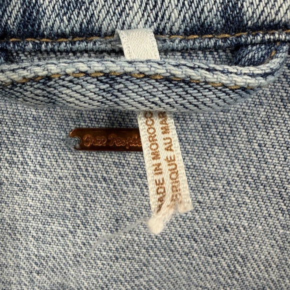 Free People Classic Denim Jean Jacket Size S/M Cotton - Picture 3 of 5